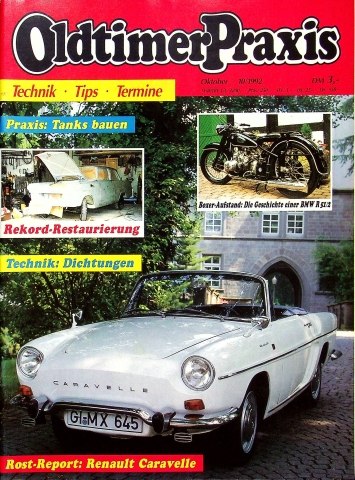 Deckblatt Oldtimer Praxis (10/1992)